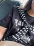 UR2025秋季新款女裝復古水洗半松緊腰翻折牛仔長(cháng)褲UWM850064 藍色 25 曬單實(shí)拍圖