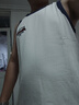季言潮奢200G美式背心男純棉撞色字母刺繡 運(yùn)動健身砍袖潮流夏季無袖 米白 XL 曬單實(shí)拍圖