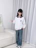 卡兔藍(lán)貓（KATULANMAO）女童牛仔褲春秋款2024新款兒童春裝大童韓版長褲春裝女孩直筒褲子 圖片色 150 曬單實(shí)拍圖
