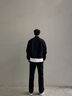 KREATE【唐九洲同款】城市通勤cleanfit直筒撞釘伐木工裝休閑長(cháng)褲 黑色 M 曬單實(shí)拍圖