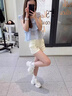 EXULL依思Q女鞋老爹鞋2025夏季新款厚底增高百搭學(xué)院風(fēng)時(shí)尚潮流百搭運(yùn)動(dòng)鞋女 米色 37 曬單實(shí)拍圖