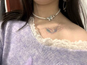 夢(mèng)可飾冷月冰蝶冰晶雙蝴蝶珍珠項(xiàng)鏈女2025新款爆款輕奢鎖骨鏈頸鏈配飾品 冰晶雙蝴蝶珍珠項(xiàng)鏈 曬單實(shí)拍圖
