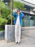 名創(chuàng)優(yōu)品（MINISO）牛仔襯衫男2025新款男士純棉水洗淺藍(lán)色長(zhǎng)袖春秋款薄款百搭外套潮 【100%純棉】淺藍(lán) XL /180(不起球不掉色) 曬單實(shí)拍圖