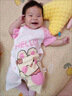 2件裝女嬰兒衣服夏季薄短袖連體衣純棉新生兒哈衣寶寶公主風(fēng)夏裝 短袖(小靚兔+粉色小兔子) 80cm 曬單實拍圖
