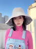 MAINLYKITTY大帽檐防曬帽女夏季防紫外線(xiàn)遮陽(yáng)帽女士漁夫帽雙面沙灘旅游帽子 【米色】 曬單實(shí)拍圖