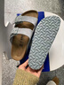BIRKENSTOCK勃肯德國進(jìn)口新品女款鼠尾草綠牛皮絨面革Arizona雙扣拖鞋 鼠尾草綠窄版1029215 37 曬單實拍圖