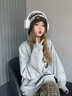 時(shí)鳥(niǎo)冷帽子女秋冬季針織帽毛線(xiàn)毛絨帽大頭圍保暖百搭顯臉小潮流高顏值 【寬紋淺灰】 保暖升級 曬單實(shí)拍圖