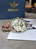 歐品客瑞士正品手表男士機械表菱形鏡面防水夜光鏤空鎢鋼帶飛輪時(shí)尚男表 L3316升級旗艦版-本色白面終身質(zhì)保 44mm 曬單實(shí)拍圖