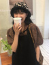 CACUSS漁夫帽女士秋冬季保暖帽子大頭圍針織帽百搭毛線帽顯臉小盆帽黑色 曬單實(shí)拍圖