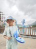 卡爾美（KELME）兒童防曬帽遮陽帽男女童太陽帽防紫外線披風(fēng)大帽檐夏季海灘漁夫帽 曬單實(shí)拍圖