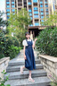 G.DUCKKIDS童裝女童夏裝連衣裙2025新款韓版兒童裙子女孩短袖襯衫時(shí)髦背帶裙 套裝 160 建議150-160cm12-13歲 曬單實(shí)拍圖