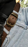 歐迪鳥(niǎo)（ODYBIRD）皮帶男頭層牛皮針扣腰帶合金黃銅扣頭男士褲帶送父親送男友3.3cm 銅扣復古咖 115cm 曬單實(shí)拍圖