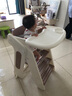 ANGI BABY寶寶餐椅嬰兒餐椅便攜可折疊家用多功能寶寶學習椅吃飯椅兒童餐椅 布朗棕【大餐盤+五合一多功能】 翻轉(zhuǎn)圍欄設(shè)計吃飯餐桌學習椅子 曬單實拍圖
