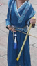 芭米諾唐裝男童中國風(fēng)古風(fēng)兒童中秋節漢服古裝國學(xué)男孩演出服 藍色 120 曬單實(shí)拍圖