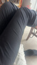 哥弟（GIRDEAR）女裝新款雙排扣高腰通勤正裝小黑褲女1100512 黑色 M (3碼) 曬單實拍圖
