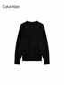 Calvin KleinJeans秋冬男女情侶中性休閑通勤ck肌理感字母內搭打底針織毛衣 WD7-深空灰 M 曬單實(shí)拍圖