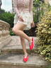妙麗（Millies）品牌單鞋女淺口輕便芭蕾風(fēng)阿甘德訓(xùn)女鞋2025夏季新款百搭瑪麗珍鞋 紅色 37 (235mm)  標(biāo)準(zhǔn)碼 曬單實拍圖