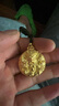 中國黃金（CHINA GOLD）龍牌黃金項鏈男足金九龍護主吊墜生日七夕情人節(jié)禮物送男友老公 足金龍牌吊墜約6.5g*配黑繩*多退少補 曬單實拍圖