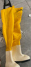 羚特下水褲連體褲戶外玩水下水褲防水服涉水服雨靴一體-卡通黃27碼 曬單實(shí)拍圖