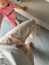 蕉內(nèi)520H睡衣男女士夏季冰絲涼感短袖情侶家居服七夕情人節(jié)禮物送女友 【短袖長(zhǎng)褲女】陶粉條紋-水蜜桃 M 曬單實(shí)拍圖