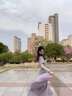 翊尚美半身裙女2025夏季新款a字裙白色小個子百褶半裙寬松顯瘦垂感紗裙 紫色 【冰涼內(nèi)襯防透升級款】 M 【推薦95-115斤】 曬單實拍圖