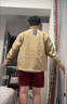 Navigare意大利小帆船男士25年新款巴恩風(fēng)夾克美式翻領(lǐng)工裝外套1331005507 曬單實(shí)拍圖