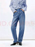 太平鳥(niǎo)女裝牛仔褲高腰錐形女春季寬松休閑質(zhì)感通勤褲子 牛仔藍 L 曬單實(shí)拍圖