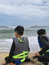 Eyson永晟專(zhuān)業(yè)兒童救生衣小孩浮力背心馬甲海釣游泳水上游玩漂流浮潛衣  YSH862藍色 XXL碼（30-40KG 10-13歲選購） 曬單實(shí)拍圖