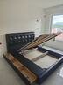大樹(shù)島家居華夫格法式奶油風(fēng)小戶(hù)型主臥雙人床復古風(fēng)儲物真皮床 【櫸木排骨架】升級版單床 箱框結構1800mm*2000mm 曬單實(shí)拍圖