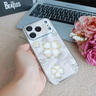 魔巖適用iPhone17promax手機(jī)殼蘋果16鏡頭全包保護(hù)套防摔iPhone17Air可愛四葉草輕奢女ins風(fēng)高級感 輕奢四葉草【土豪金】電鍍邊框｜自帶鏡頭膜 iPhone 17 Pro Max 曬單實(shí)拍圖
