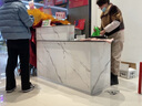 朗贊吧臺收銀臺簡(jiǎn)約現代服裝店柜臺桌便利店美容院店鋪小型前臺接待臺 白色+木紋左高+送LED燈 120x60x100cm 曬單實(shí)拍圖