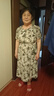 啄木鳥(niǎo)媽媽夏裝雪紡減齡連衣裙2025新款50歲40中老年女裝短袖碎花長(zhǎng)裙子 黑色 3XL (建議130-145斤) 曬單實(shí)拍圖