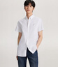 TOMMY HILFIGER【舒適府綢】夏季男裝商務(wù)休閑易打理短袖襯衣襯衫男外套78J9746 白色YCI M （推薦：135-150斤） 曬單實(shí)拍圖
