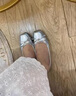 COSMICKISS法式單鞋女小香風(fēng)鞋子氣質(zhì)平底溫柔晚風(fēng)鞋軟底淺口復古芭蕾瓢鞋 銀色【38碼】 曬單實(shí)拍圖