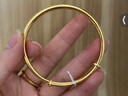 周六福（ZLF）新年禮物  黃金手鐲女款足金999光面金鐲子手飾金耀鐲 計價(jià) 16.45g 曬單實(shí)拍圖