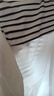 憶思減條紋拼接時尚減齡海軍領(lǐng)襯衫女夏季2025新款胖mm短袖T恤女上衣服 條紋 2XL 【建議126-150斤】 曬單實拍圖