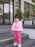 G.DUCKKIDS小黃鴨女童春裝套裝2025新款洋氣兒童裝女孩衣服秋季寶寶運動衛(wèi)衣 粉色庫洛米撞色【春秋款】 130 建議120-125cm5-6歲 曬單實拍圖