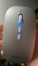 聯(lián)想（Lenovo）無(wú)線(xiàn)鼠標無(wú)線(xiàn)靜音藍牙鼠標可充電輕薄便攜筆記本電腦ipad平板安卓蘋(píng)果手機通用無(wú)線(xiàn)商務(wù)辦公鼠標 銀色-雙模版【左右靜音按鍵】 無(wú)線(xiàn)藍牙鼠標【Type-c充電/配充電線(xiàn)】 曬單實(shí)拍圖