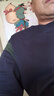 依郎酷男士短袖t恤男純棉寬松圓領半袖體恤衫男生半截袖重磅大碼五分袖 寶藍色 4XL【200-220斤】 曬單實拍圖
