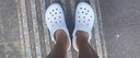卡駱馳（CROCS）洞洞鞋貝雅卡駱班輕便耐磨一腳蹬休閑鞋|205089 白/深藍-126 41 /42(260mm) 曬單實(shí)拍圖