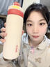 希樂(lè )（cille）學(xué)生保溫杯男女士高顏值水杯兒童316不銹鋼三飲吸管杯大容量杯子 紅色【316內膽/三飲/提手】560ml 曬單實(shí)拍圖