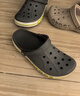卡駱馳crocs洞洞鞋貝雅卡駱班輕便耐磨一腳蹬休閑鞋|205089 石板灰/青檸綠-0GX 43 (270mm) 曬單實(shí)拍圖