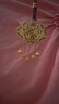 興穎金包銀天子門(mén)生吊墜女古法鏤空黃金999足金花絲龍鳳呈祥鎖毛衣鏈 金1.1克-總重約15克-龍鳳金包銀吊墜 曬單實(shí)拍圖