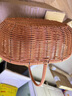 花籃筐月子雞蛋手提花籃藤編新款手工田園編織鮮花水果提籃產(chǎn)婦插 雞蛋籃細腰 曬單實(shí)拍圖
