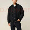 太平鳥(niǎo)男裝羽絨服美式棒球領(lǐng)冬飛行夾克保暖外套休閑 黑色 L 曬單實(shí)拍圖