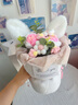 范爺家可愛兔耳仿真花束成品手工編織毛線捧花針織送女友創(chuàng)意生日禮物 曬單實(shí)拍圖
