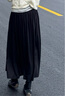 UR2025冬季新款女裝簡(jiǎn)約休閑純色超寬松高腰A字半裙UWB550004 黑色 S (XS-S) 曬單實(shí)拍圖