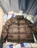 駱駝（CAMEL）火山2.0羽絨服2025秋冬新款連帽加絨加厚面包服冬季短款羽絨服 暗夜黑/暗夜黑，男女同款 M 曬單實拍圖