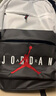 Jordan耐克AJ喬丹雙肩學(xué)生書包 大容量戶外通勤 男女通用  黑白拼接 曬單實(shí)拍圖