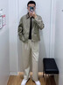 倉石一樹 KAZUKI KURAISHI男士直筒褲2025秋冬老錢風慵懶休閑褲意式質(zhì)感塑性挺括長褲易打理 杏色 32 （175/80A） 曬單實拍圖